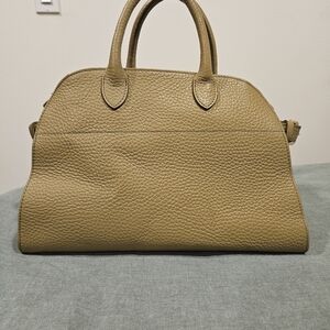 Anna Paola Italian Leather Olive Green Bag